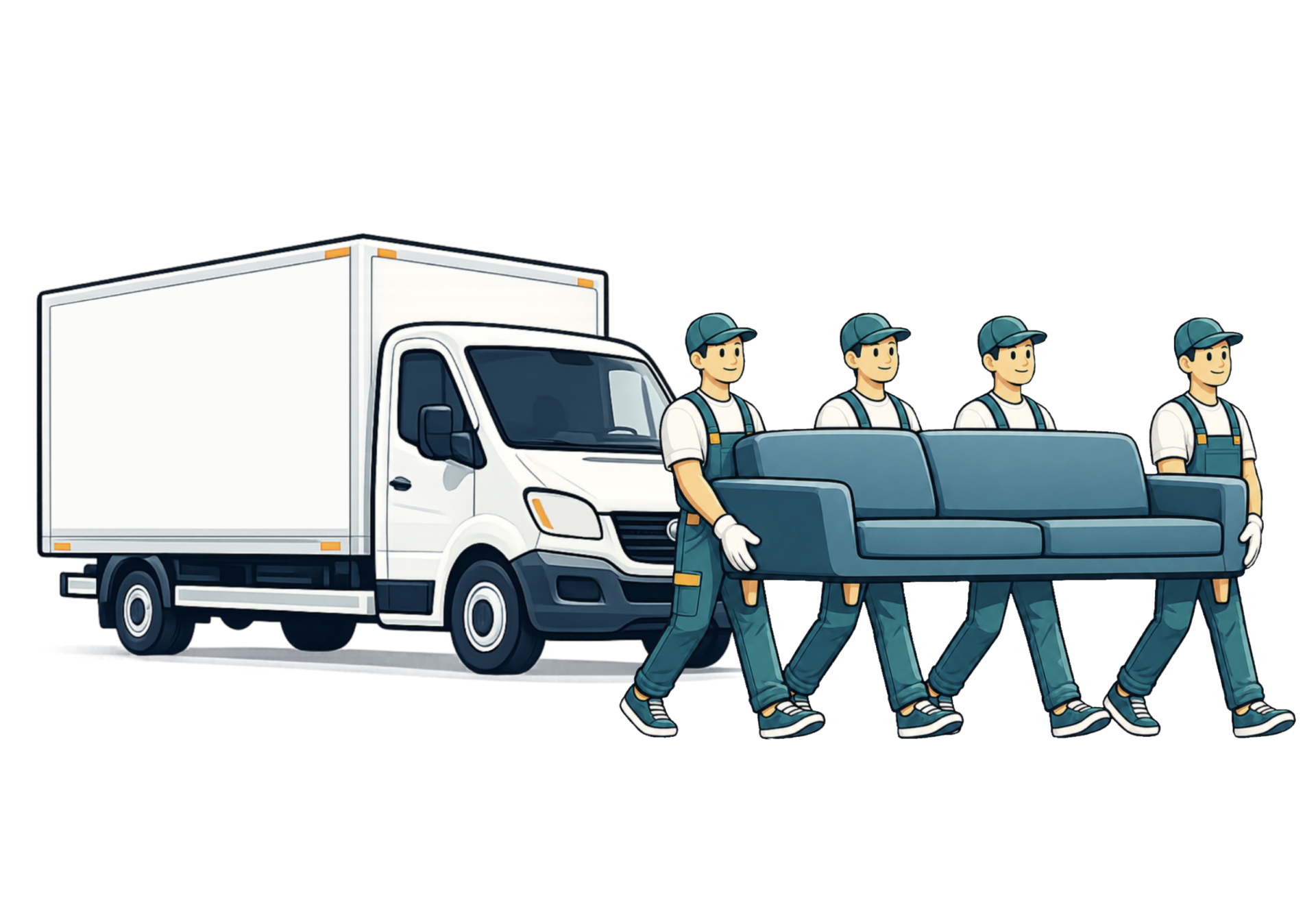 Van + 4 movers